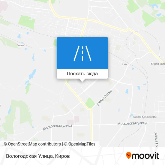 Карта Вологодская Улица