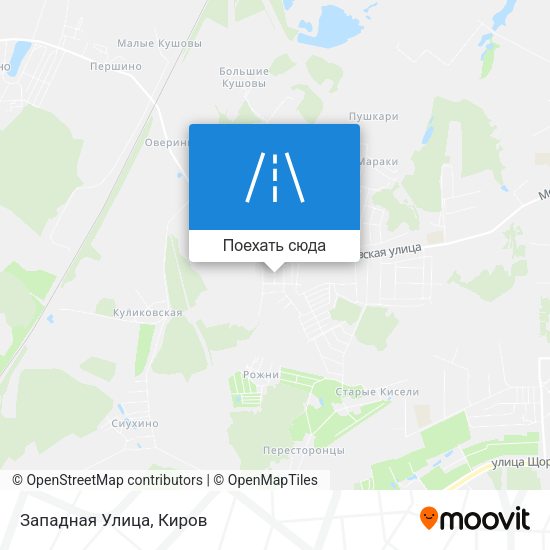 Карта Западная Улица