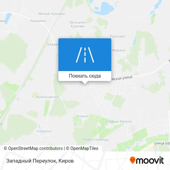 Карта Западный Переулок