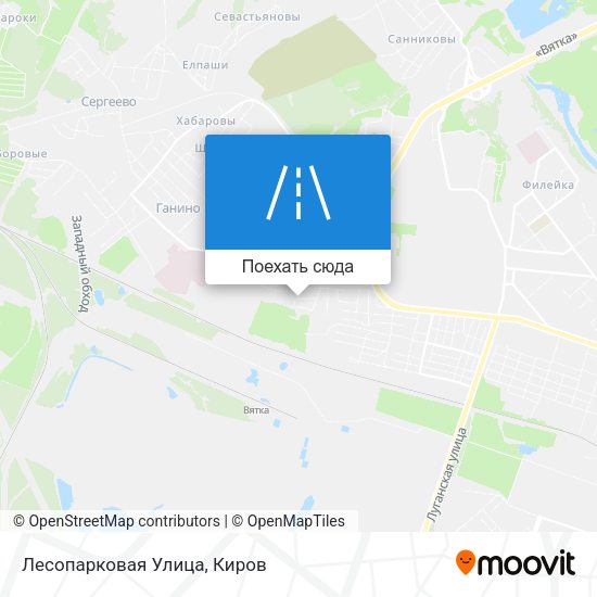 Карта Лесопарковая Улица