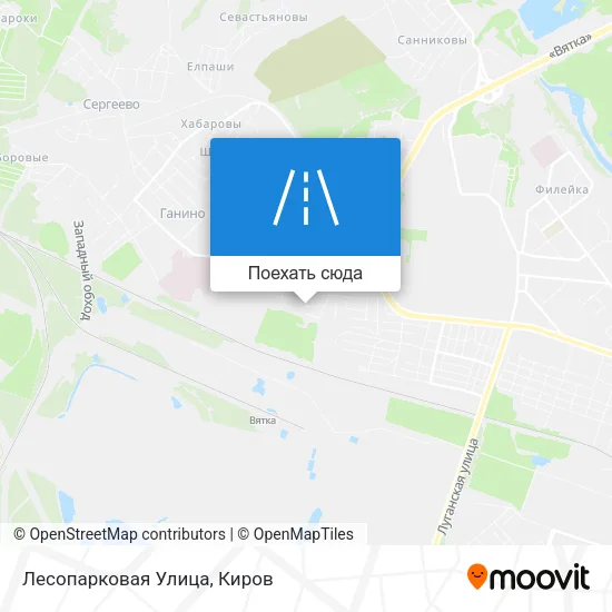 Карта Лесопарковая Улица