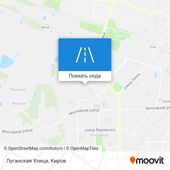 Карта Луганская Улица