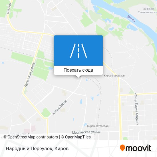 Карта Народный Переулок