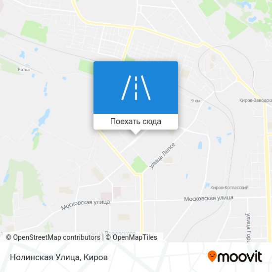 Карта Нолинская Улица