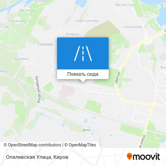 Карта Опалевская Улица
