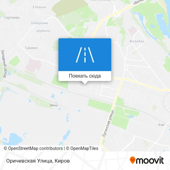 Карта Оричевская Улица
