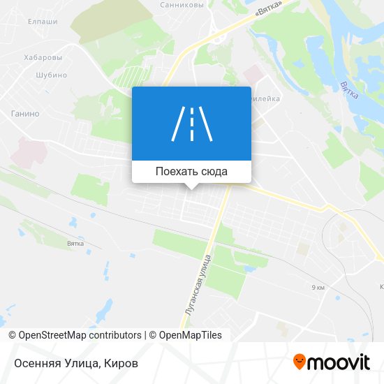 Карта Осенняя Улица