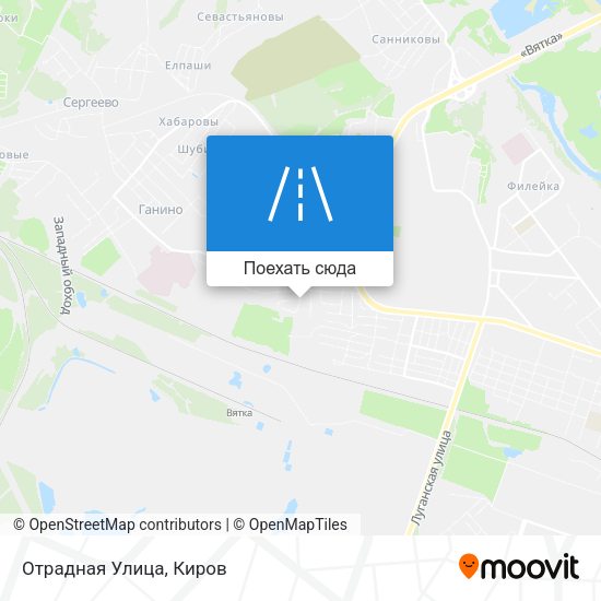 Карта Отрадная Улица