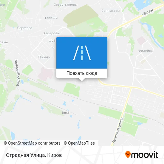 Карта Отрадная Улица