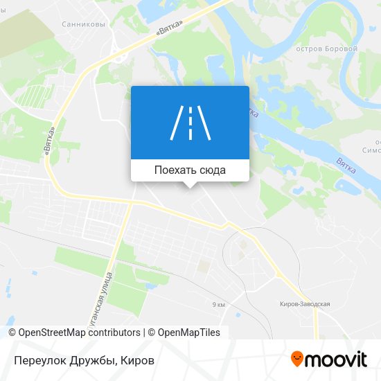 Карта Переулок Дружбы