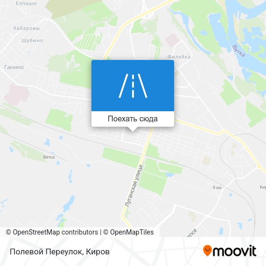 Карта Полевой Переулок