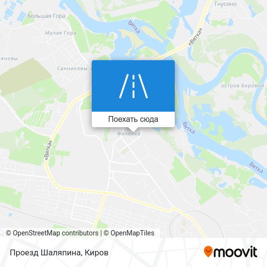 Карта Проезд Шаляпина