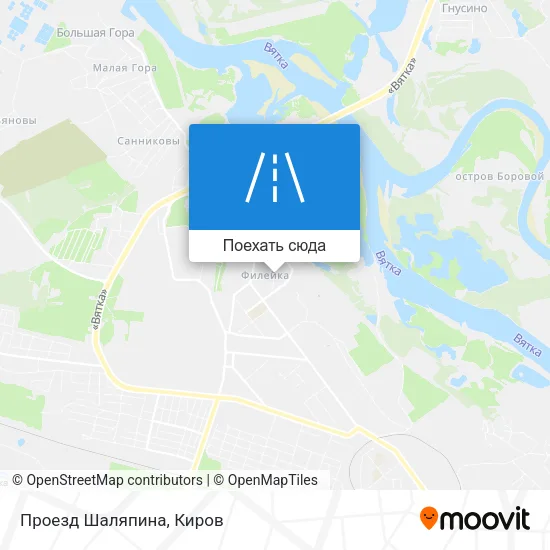 Карта Проезд Шаляпина