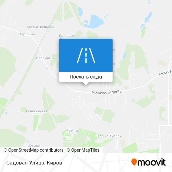 Карта Садовая Улица