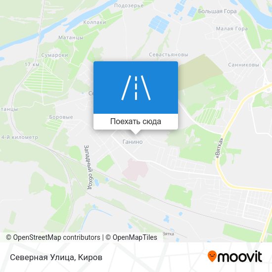 Карта Северная Улица