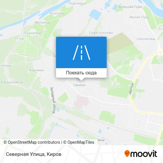 Карта Северная Улица