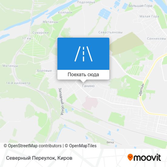 Карта Северный Переулок
