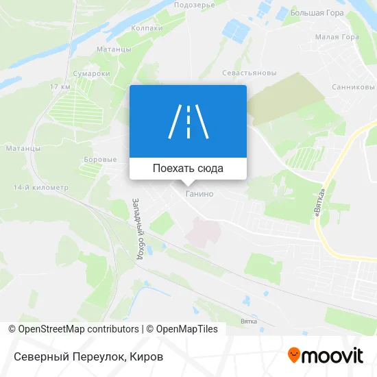 Карта Северный Переулок