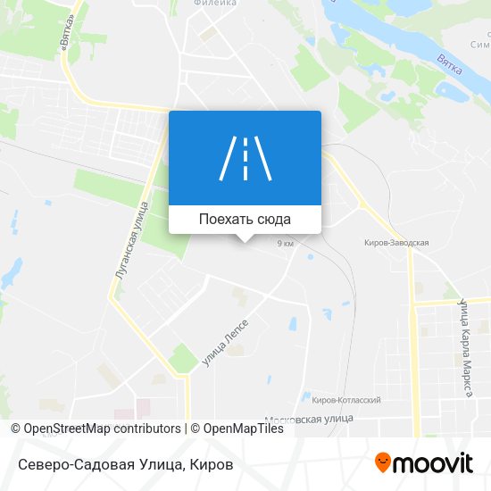 Карта Северо-Садовая Улица