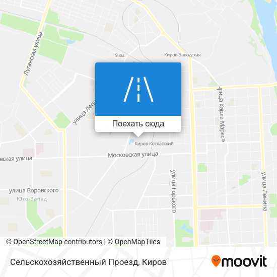 Карта Сельскохозяйственный Проезд