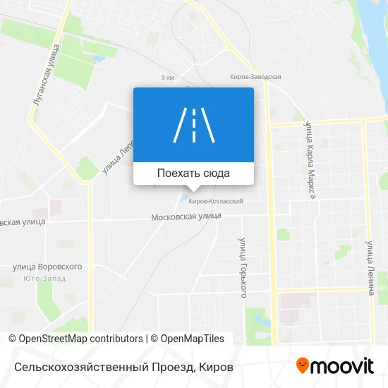 Карта Сельскохозяйственный Проезд