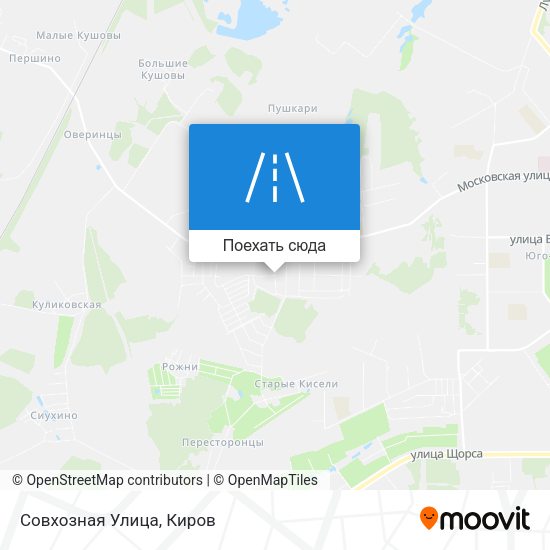 Карта Совхозная Улица