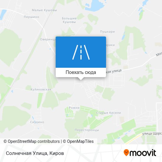 Карта Солнечная Улица