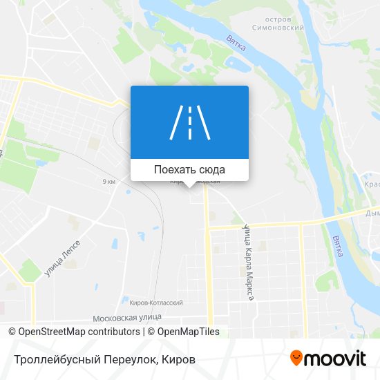 Карта Троллейбусный Переулок