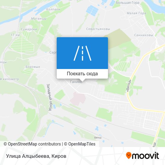 Карта Улица Алцыбеева