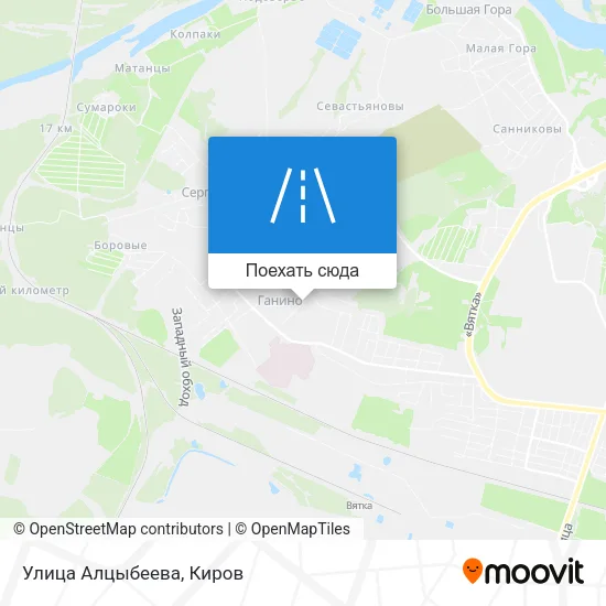 Карта Улица Алцыбеева