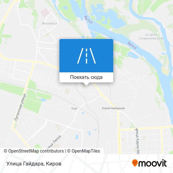 Карта Улица Гайдара