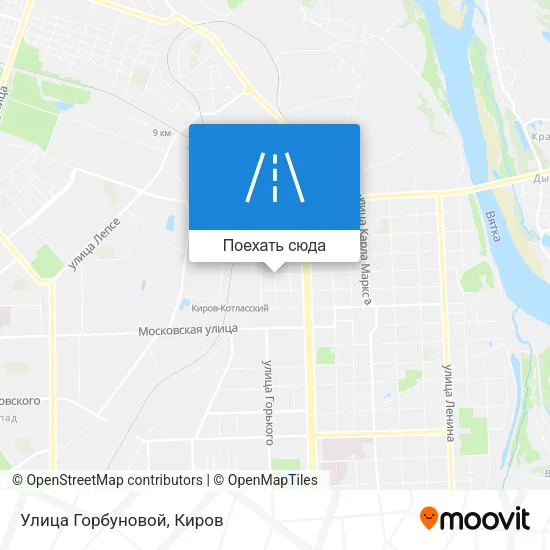 Карта Улица Горбуновой