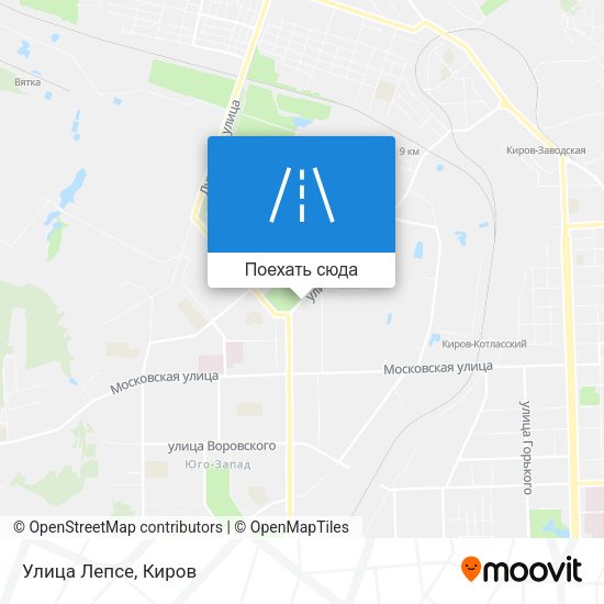 Карта Улица Лепсе