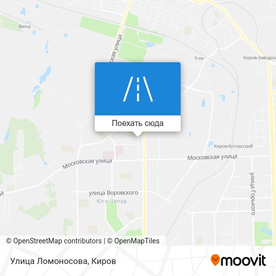 Карта Улица Ломоносова