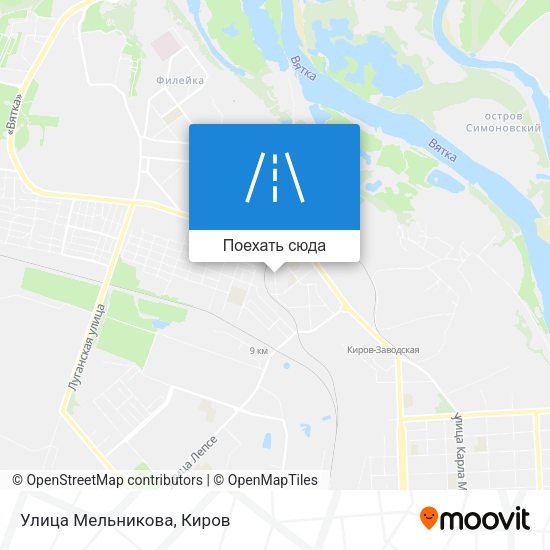 Карта Улица Мельникова