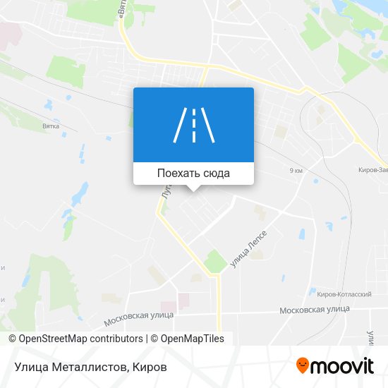 Карта Улица Металлистов