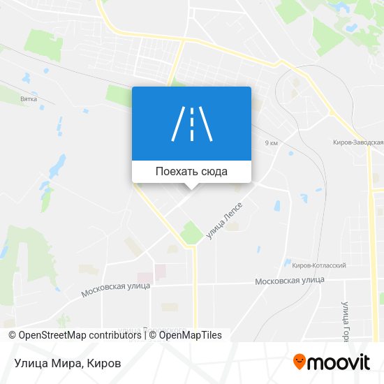 Карта Улица Мира