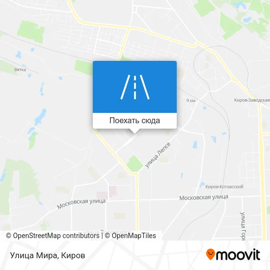 Карта Улица Мира