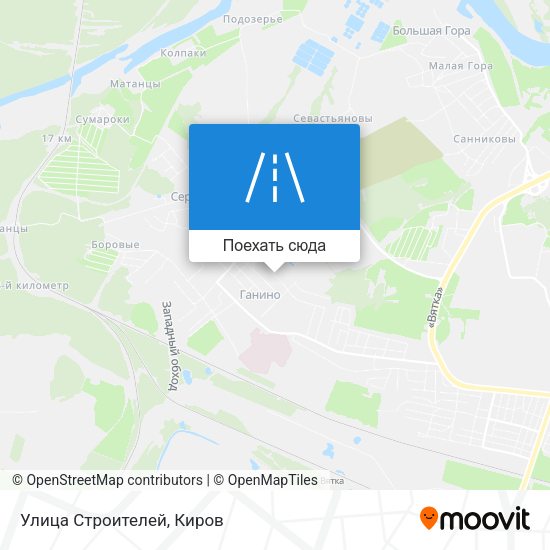 Карта Улица Строителей