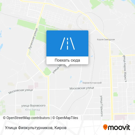 Карта Улица Физкультурников