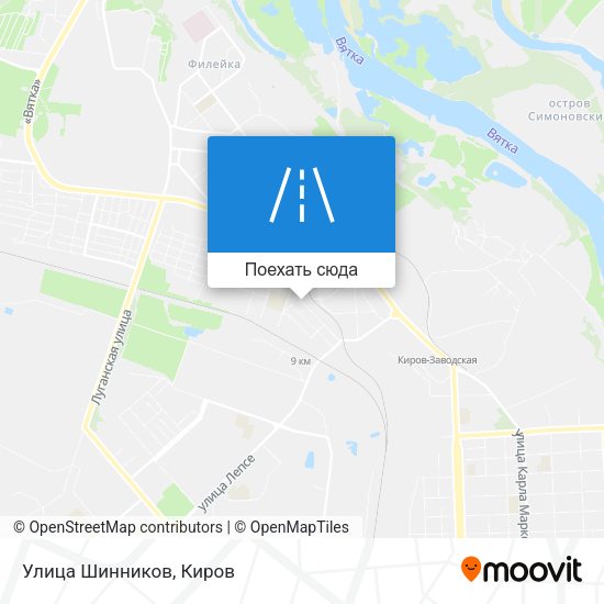 Карта Улица Шинников