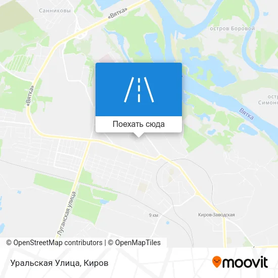 Карта Уральская Улица