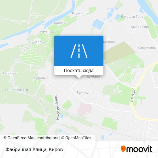 Карта Фабричная Улица