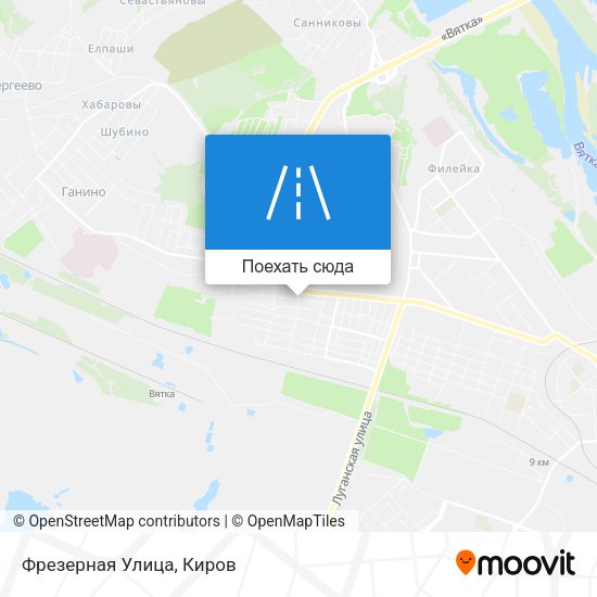 Карта Фрезерная Улица