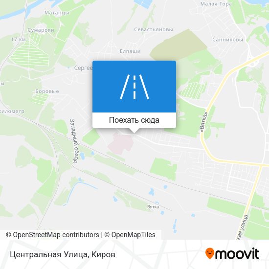 Карта Центральная Улица