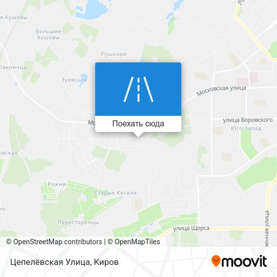 Карта Цепелёвская Улица