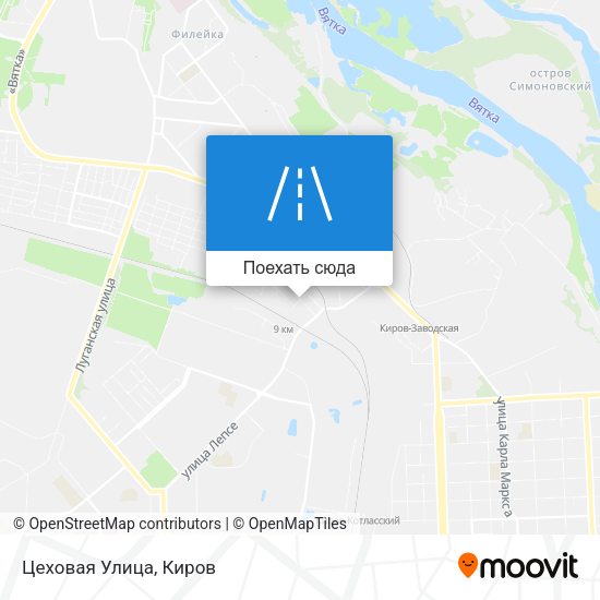 Карта Цеховая Улица