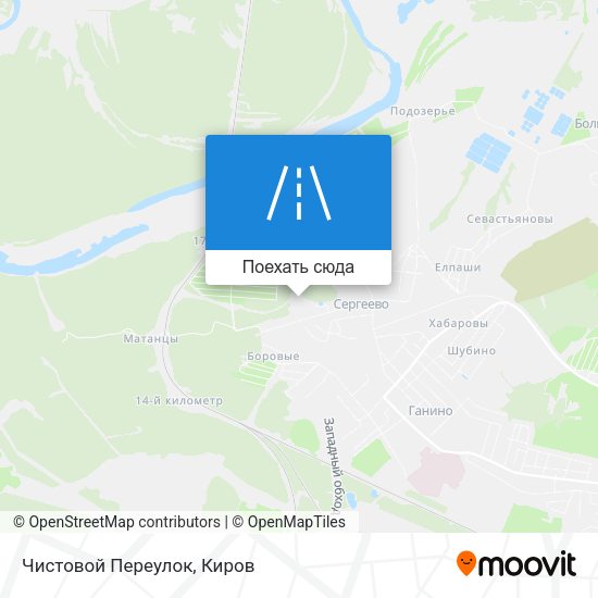 Карта Чистовой Переулок