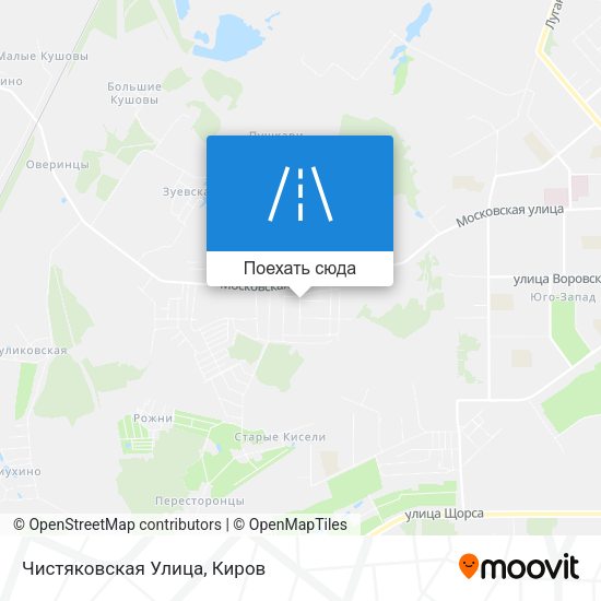 Карта Чистяковская Улица