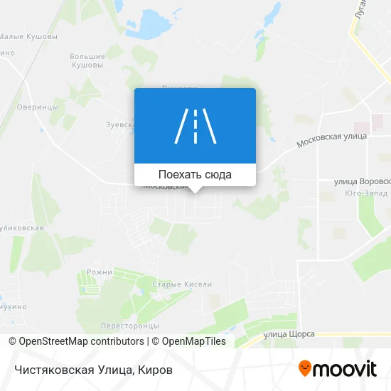 Карта Чистяковская Улица